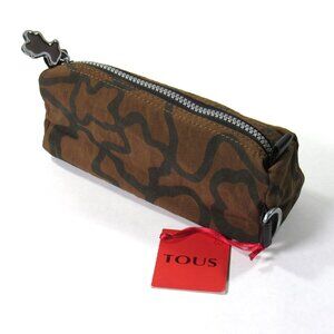 TOUS Cosmetic Zippered Case Made in Spain Brown